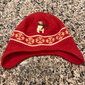 Janie and Jack Red‎ Winter Hat St. Bernard Dog - 6 Months
